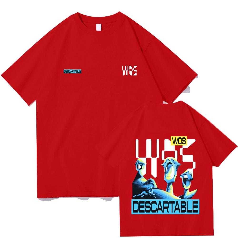 Remera Descartable Wos DESCARTABLE Album Graphic T-shirt Women Men's Retro Fashion T Shirt Hip Hop Cotton Tees