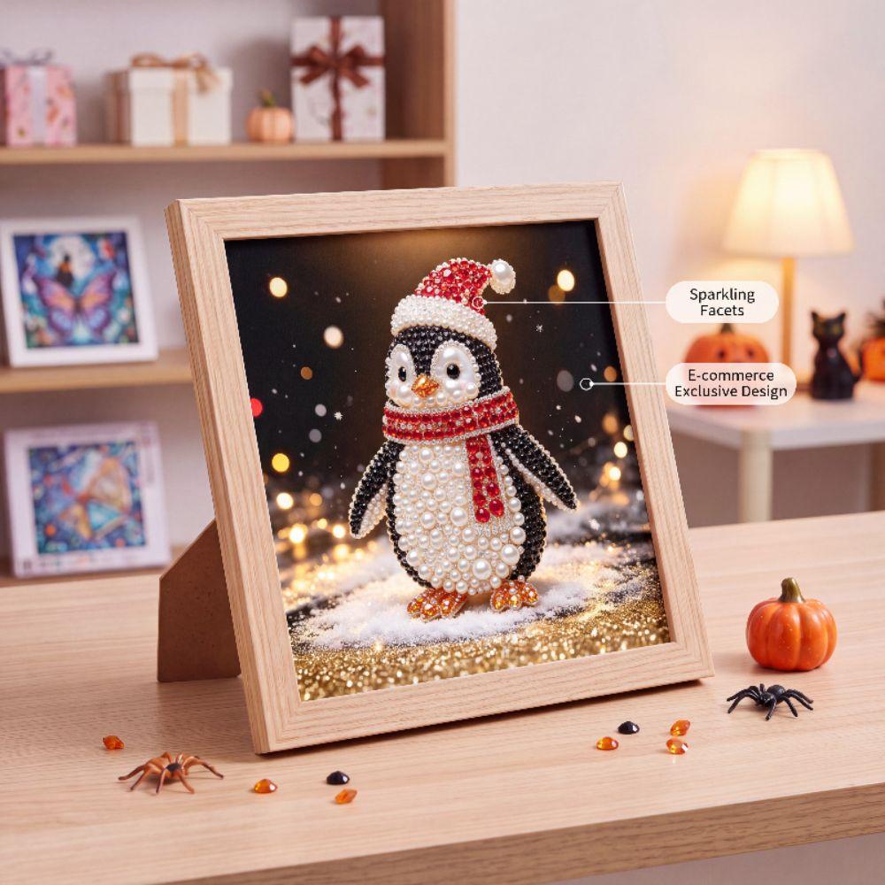 5D DIY Pearl Painting Kit 2D Flat Santa Claus Beads Ornaments Home Decor