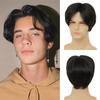 Synthetic Hair Natural Wig for Men Breathable Heat Resistant Cosplay Halloween Short Male Wig with Bangs