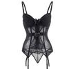 Sheer Bustier Garter Belt Purple Red White Blue Black  Lingerie Women Corsets & Bustiers