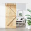 VidaXL Sliding Door and Hardware Kit 100x210 Cm Solid Pine 3203178