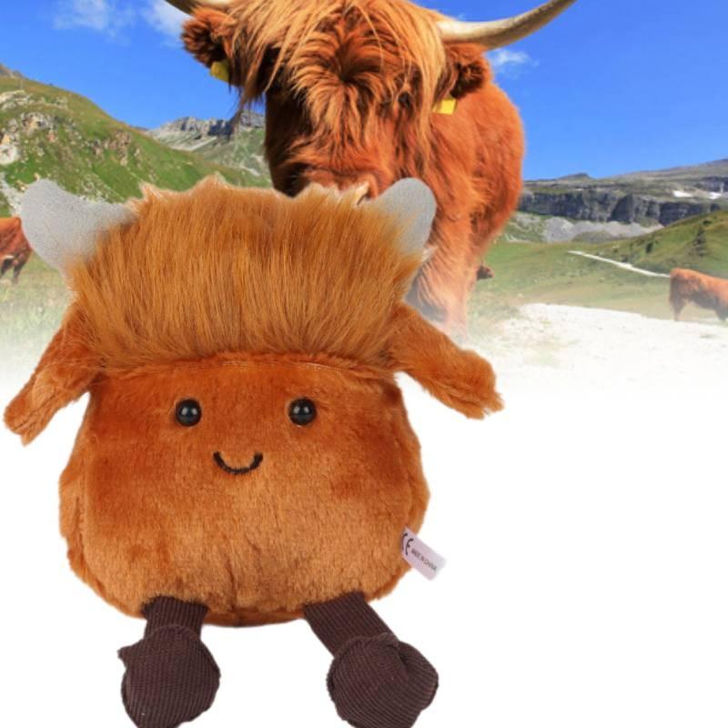Плюшевая игрушка теленок Кэри, мультяшное животное, мягкая кукла, украшение комнаты, подарок детям