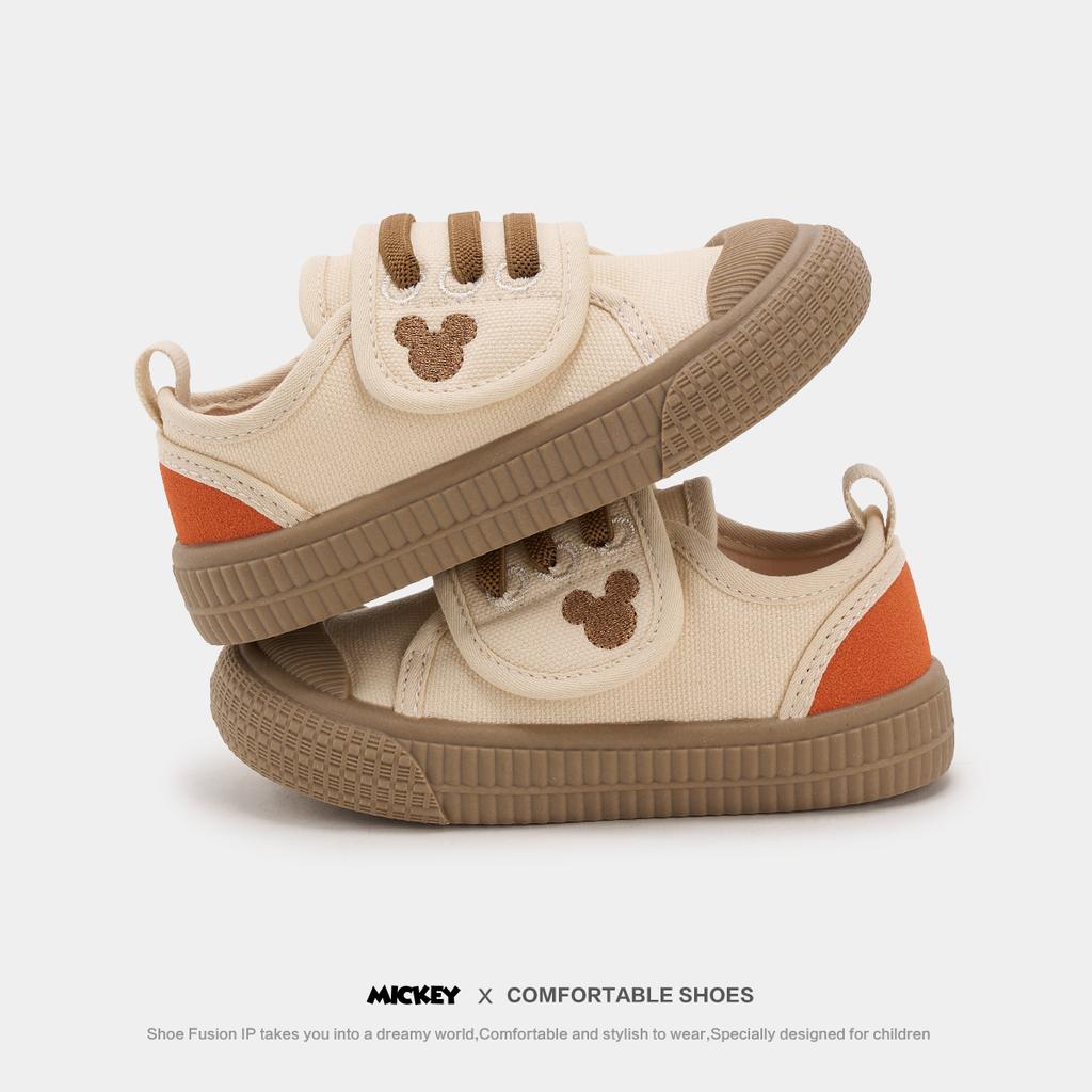 Disney baby walking shoes, spring children's canvas shoes, anti slip kindergarten casual shoes for boys and girls