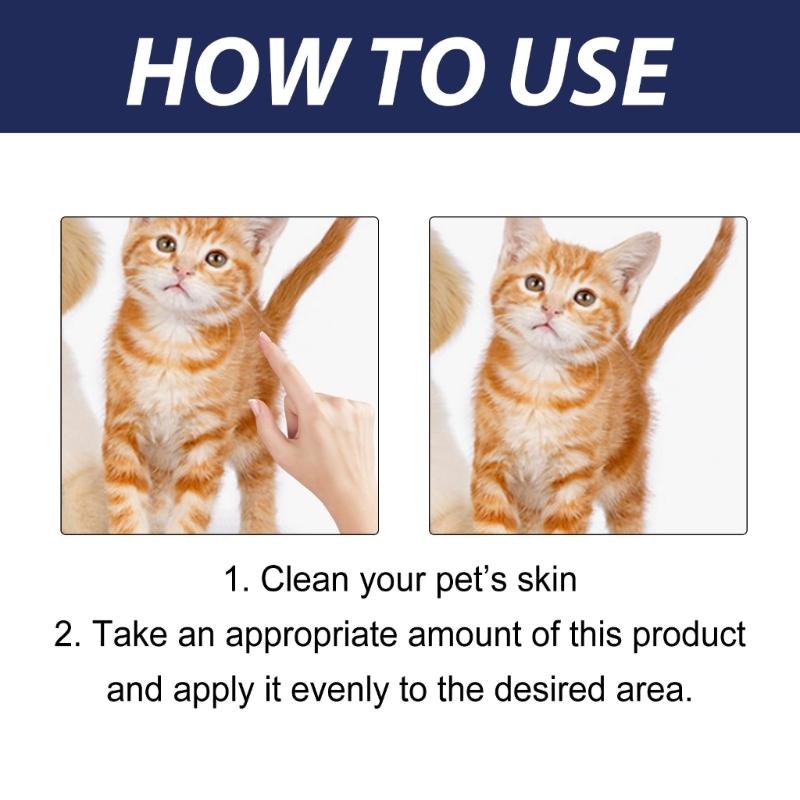 Cats Skin Cream Provide Itching Relief Pet Skin Dermatiti Supplies Control & Help Ringworm Protects and Heal Itch 100ml
