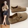 Модная женская обувь в стиле ретро 2024 года, новые повседневные туфли с круглым носком, удобные ленивые туфли на плоской подошве, роскошные женские спортивные туфли, мокасины