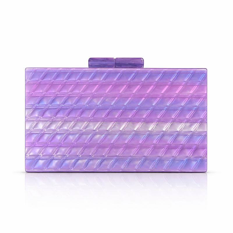 Shoulder Bag New Pearlized Acrylic Banquet Ladies Crossbody Evening Wedding Clutch Bags Crystal Original Brand Wallet Eco Pouch