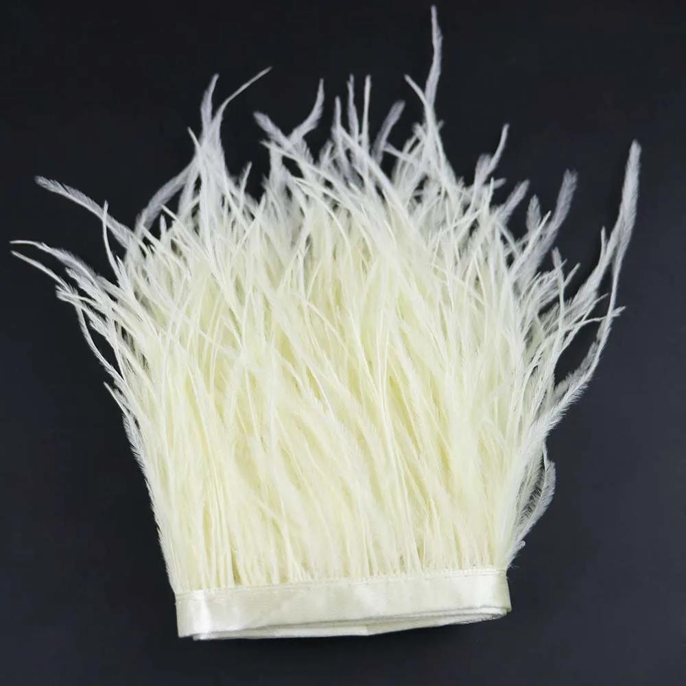 Feather53 Цветная лента с отделкой из страусиных перьев 10-15 см 1 м для поделок, свадебных платьев, карнавальных костюмов, домашнего декора, швейных принадлежностей