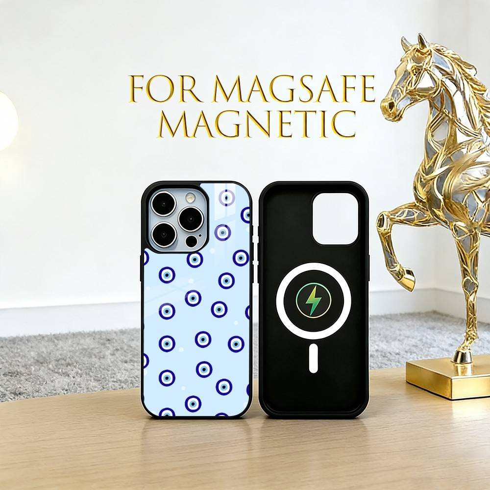Чехол для телефона в форме зрачка для iPhone 17, 16, 15, 14, 13, 12, 11 Plus, Pro, магнитный с Magsafe, беспроводная зарядка