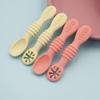1Set Portable Anti-drop and Anti-skid Lightweight Training Spoon Bright Color Baby Feeding for Infant
