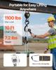 Manual Lever Chain Hoist, 1/2T 500KG Capacity Heavy Duty Come Along, 3M Lift G80 Alloy Steel Chain With Dual Pawl Mechanical Brake, 360° Rotating