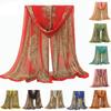 Women Fashion Long Soft Chiffon Flower Scarf Sheer Wrap Neck Shawl Stole Gift