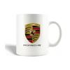 Porsche Car Ceramic Mug Logo Black Yellow And Red