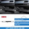 For BMW 3 Series E90 E92 E93 2005-2012 Dashboard Co-pilot Trim Panel Cover Soft Piano Black Stickers Car Interior Accessories
