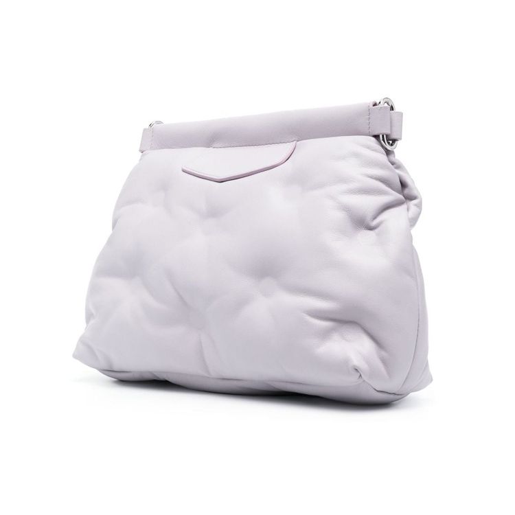 Maison Margiela Logo Patch Messenger Bag Leather Crossbody Shoulder Bag Small Women bags Light-Purple White SB1WG0028P4300T5166