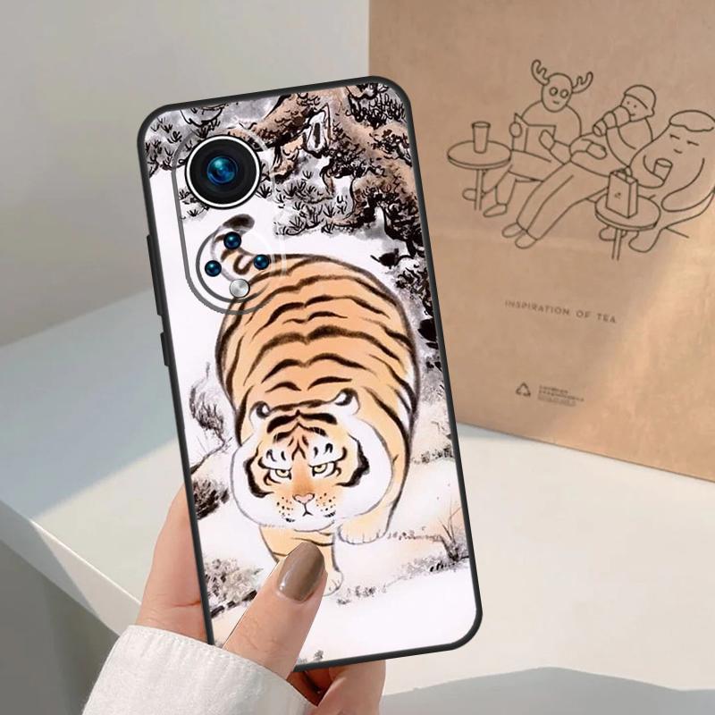 Мультяшный Толстый Тигр Чехол Для Honor Magic 7 5 6 8 Pro Honor 50 70 90 Lite X9c X9b X9a X8a X8b 200 400 Pro Чехол