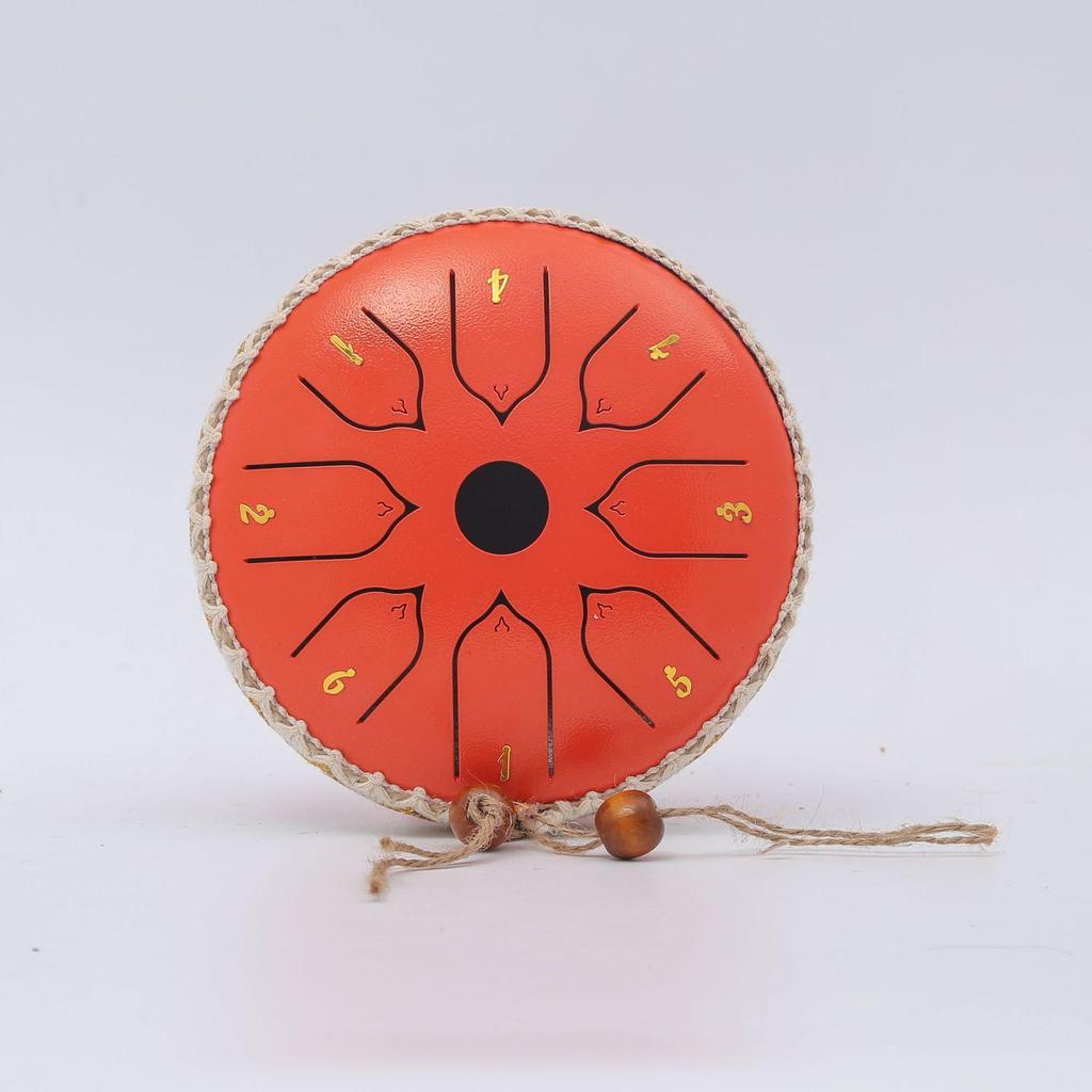 6-inch 8-note Steel Hand Drum for Children - Ethereal Percussion Instrument with Lotus Design