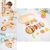 Wooden Role Play Breakfast Set For Kids With Imaginative Cooking And Cognitive Development