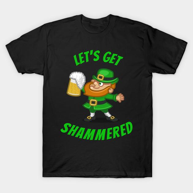 Asian Size Men Print T-shirt Funny Saint Patricks Day Shamrock And Leprechaun Drinking Tshirt No-Cut Heat Transfer Print Cotton Tshirt