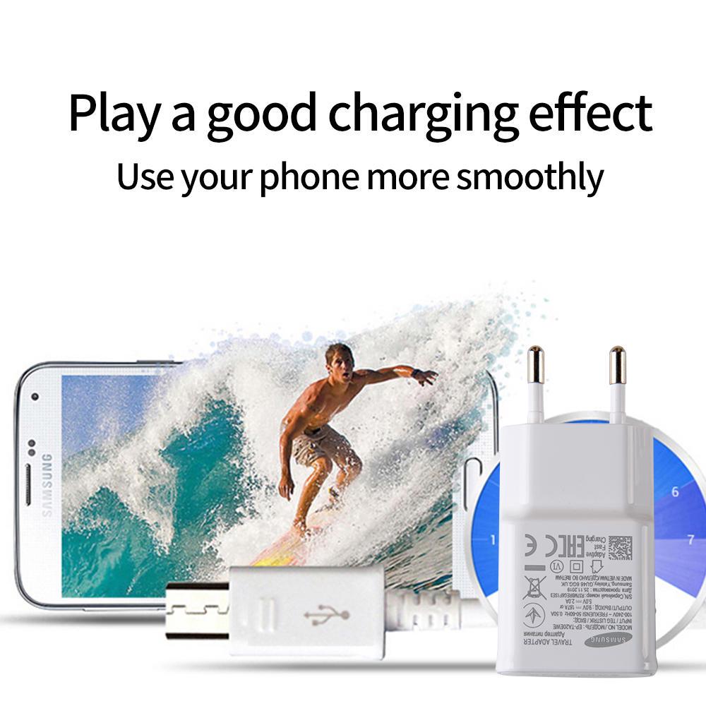 Оригинальное зарядное устройство для быстрой зарядки Samsung Galaxy Note10 S10 Plus S8 S5 S6 S7Edge S4 S3 I9300 A9100 A720 USB-кабель Micro Type-C
