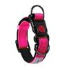 Fashion Adjustable Dog Collar Comfortable Soft Foam Padded Reflective Nylon with Double D Rings for Small Medium Large Dogs