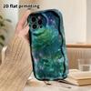 Phone Case: 2D flat design suitable for iPhone 18 17 16 15 14 13Pro film protective case, couple style, fluorescent green rose, Christmas and Hallowee