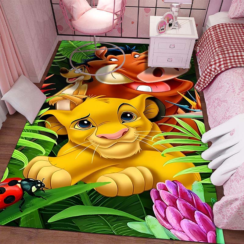 1 шт. Ковер с принтом Disney «Король Лев» для гостиной, спальни, детской комнаты, домашний декор, ковер для зоны, нескользящий коврик, игровые коврики, роскошный подарок