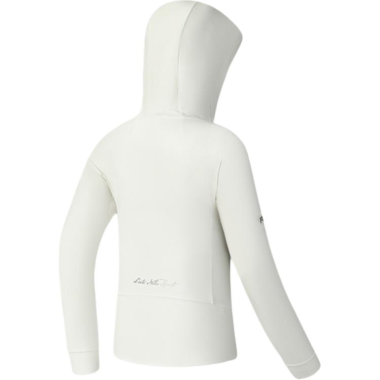 Fila Легкая трикотажная куртка с капюшоном для занятий легкой атлетикой, женская, цвет Звездный белый, A61W521501F-WT