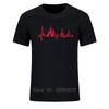 New Arrival Summer Fashion Casual Shortsleeved Tshirt Tent Kayak Heartbeat Print Brand Clothing Cotton Unisexs Tee High Quality