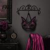 Unique Face Covering Cat Half Mask, Halloween Glitter Venetian Masquerade Exquisite Pattern Mask Rhinestone Ear for Party Costume Cosplay