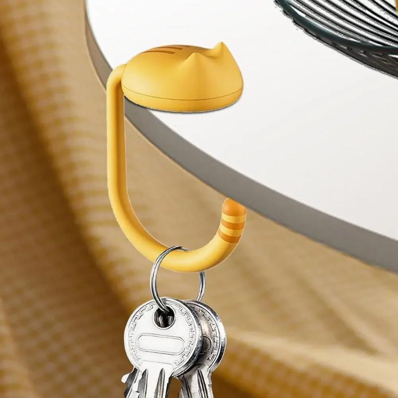 Cat Bag Hook Student Desk Hook Dormitory Artifact Punching-free Portable Hook Desk Side Hook Hooks for Hanging