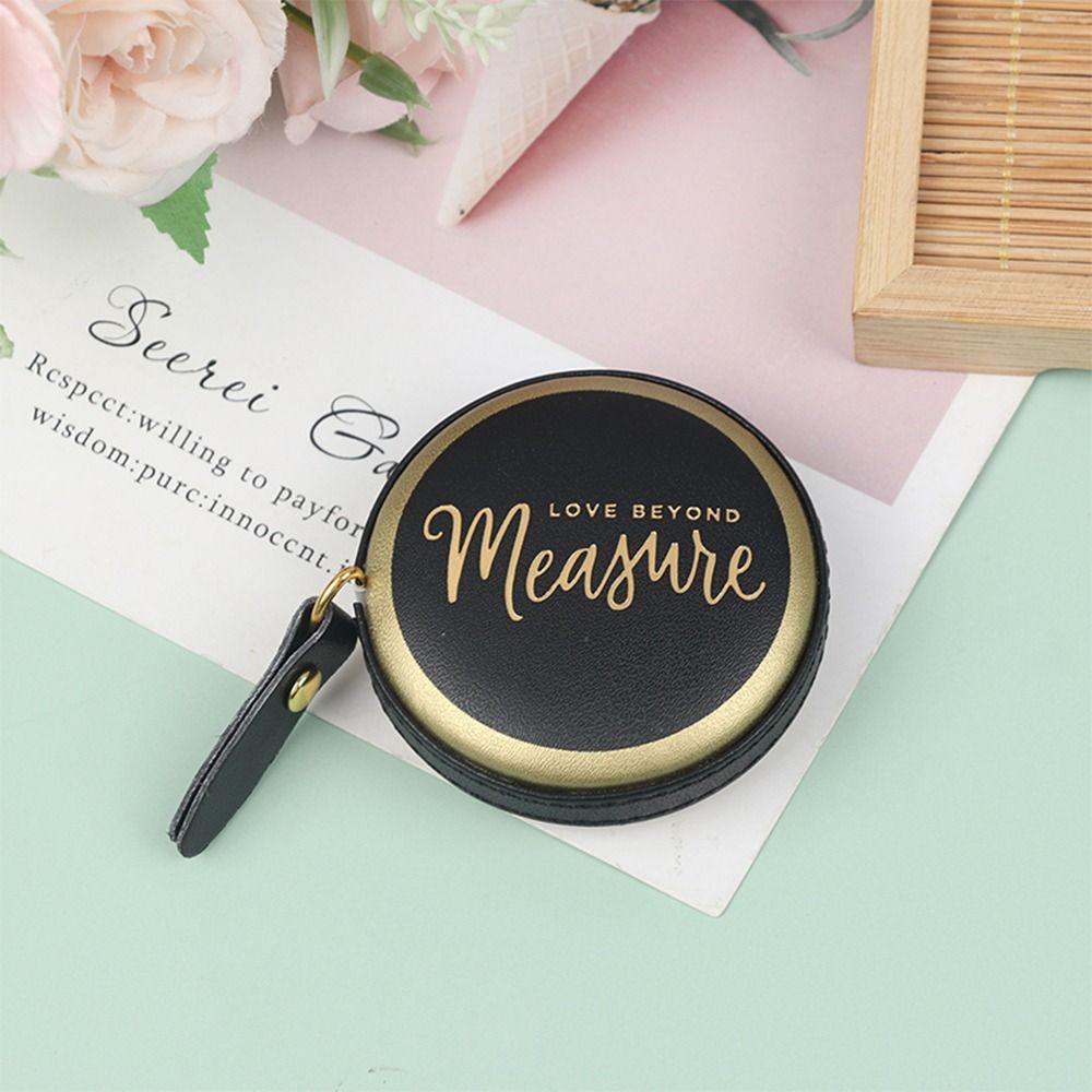 Portable Retro 1.5m Measure Ruler Mini PU Leather Tape Measure Centimeter Inch Roll Tape