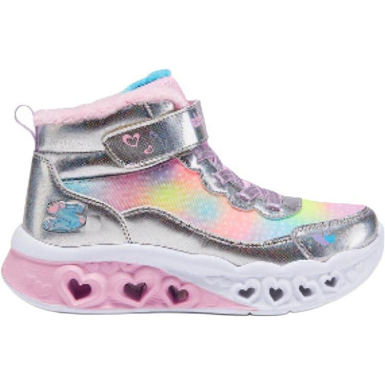 Skechers Женские кожаные противоскользящие амортизирующие высокие ботинки Детские ботинки Серебристые 302677L-SMLT