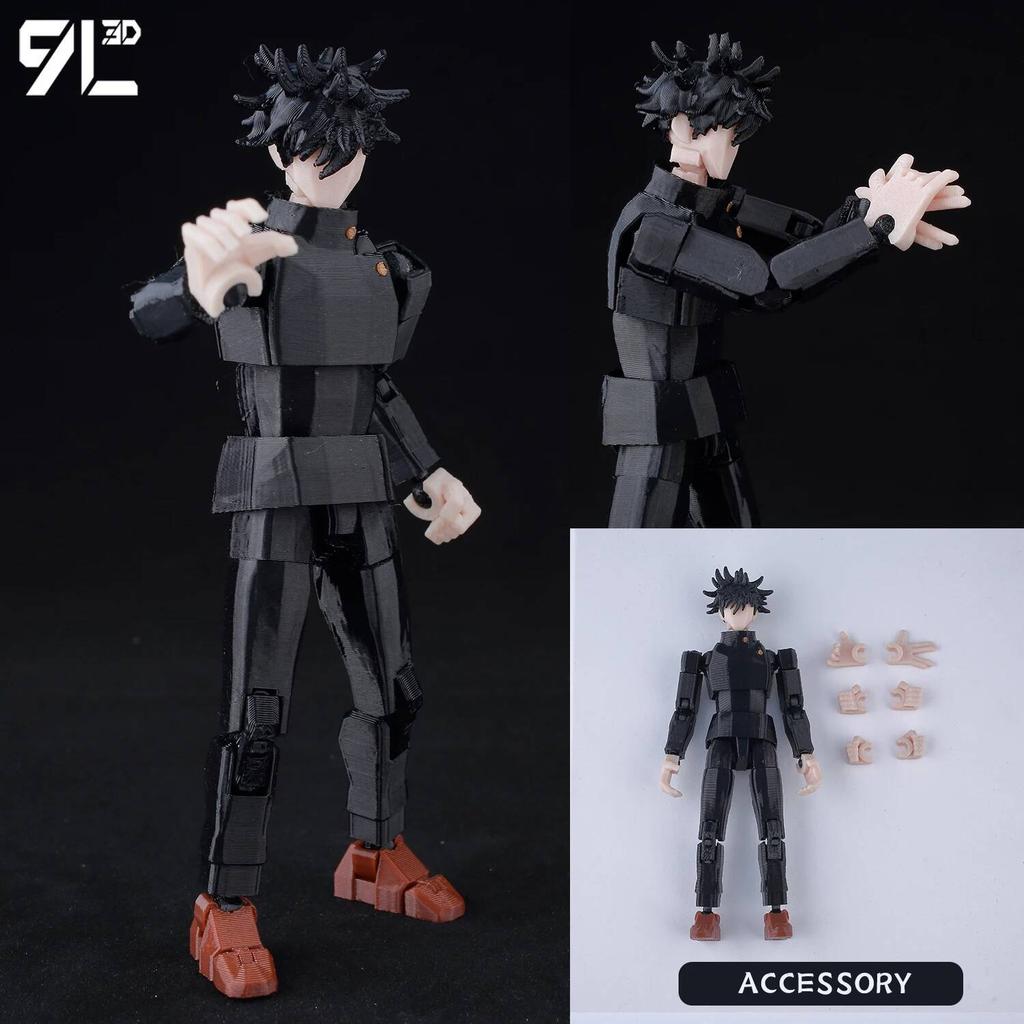 9L 3D Фигурка Jujutsu Kaisen Титан 13 Аниме Годжо Черный Наряд Модель Счастливый 13 Модель Макет 13 Аниме Многосуставные Подвижные Игрушки