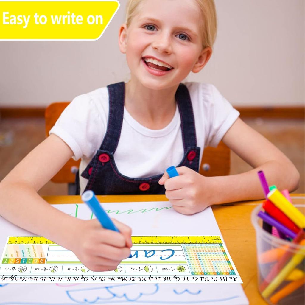 Fancy Land Multiplication Desk Reference Nameplates Math Traditional Manuscript Name Plate Self Adhesive for Students Pack of 36