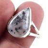 Natural Dendrite Opal Gemstone Handmade 925 Sterling Silver Gift Ring S.9 L6q95
