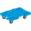TRUSCO Flat Truck Route Van 400 X 600 4 Wheels Flexible Blue MPB-600J-B
