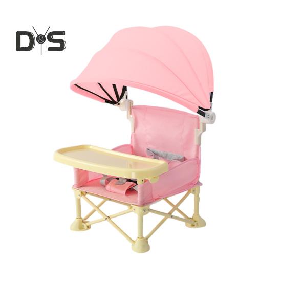 Портативный детский стульчик для кормления, складной стульчик для кемпинга, обеденное сиденье, регулируемый ремень безопасности, многофункциональное сиденье-бустер со съемным подносом и