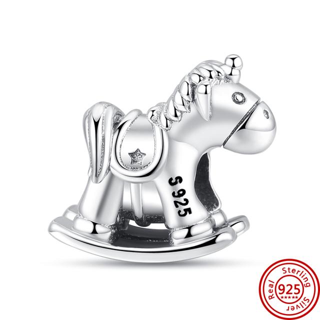 New Panda Owl Unicorn Lucky Cat Dog Lion Elephant Animal Beads Fit Charm Bracelet Women 925 Silver Jewelry