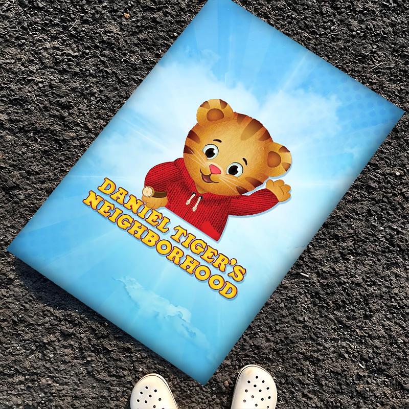 Daniel Tiger Polyester Carpet, Soft Indoor Mat for Office Chair, Living Room, Computer Desk - Decorative Home Office Rug Design