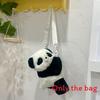Panda Plush Little Bag Doll With Earphones Raccoon Crossbody Bag Gift Present