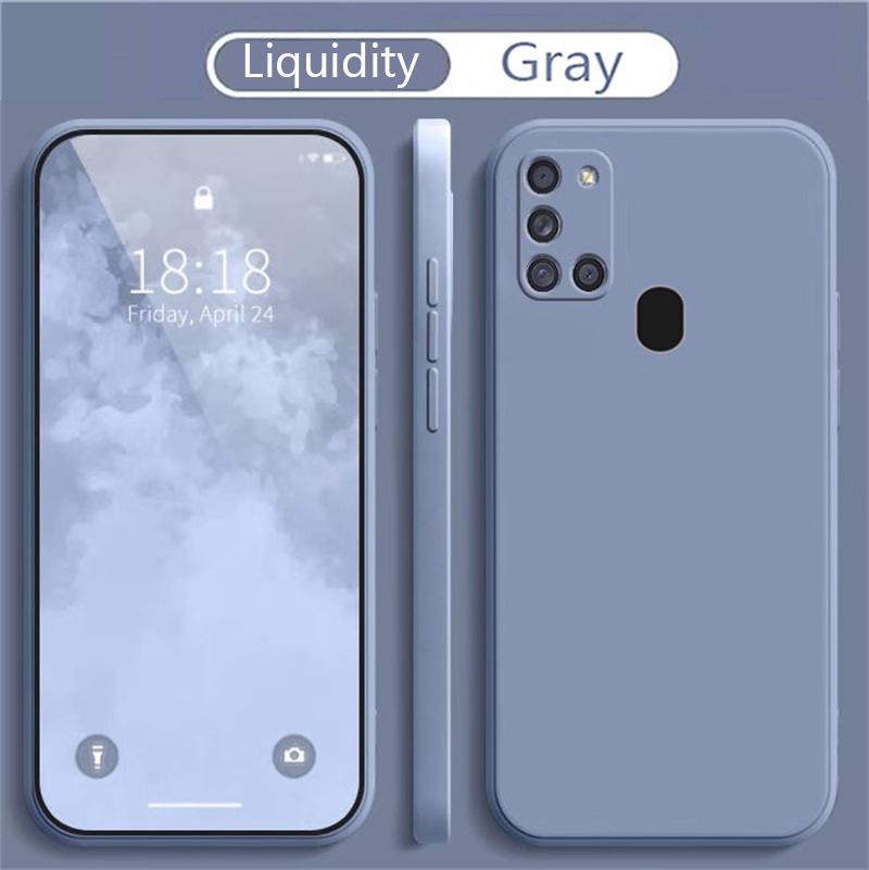 Для Samsung A22 Galaxy A21S A31 A41 A51 A71 Бамперы Мягкая Защита Задняя Крышка Модный Ударопрочный Чехол из Жидкого Силикона