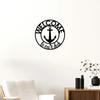 Welcome To Our Dock Metal Wall Sign – Elegant Home Décor Accent, Decorative Iron Art Stylish Wall Decoration for Nautical Themes