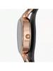 ES3077 Женские кварцевые часы Fossil с кожаным ремешком, 3 стрелки, корпус из нержавеющей стали и стекло.