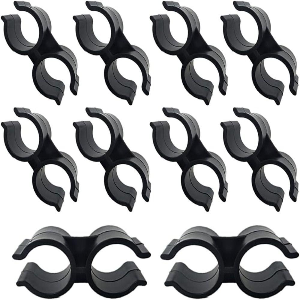 10Pcs 20/25/32mm Dual Pipe Clip Double-ended Tube Clips Agricultural Irrigation