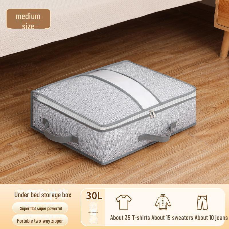 Большая вместительная сумка с застежкой-молнией и окном для хранения одежды и одеял