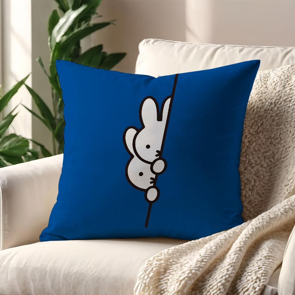 Kawaii MMiffy cushion cover For Pillow Printing Sofa Decoration Home Car Room Coffee Shop Office Nordic Simplicity