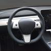 Панель рулевого колеса автомобиля, чехол на руль, защитная декоративная наклейка для модели Tesla 3 года 2022 2023
