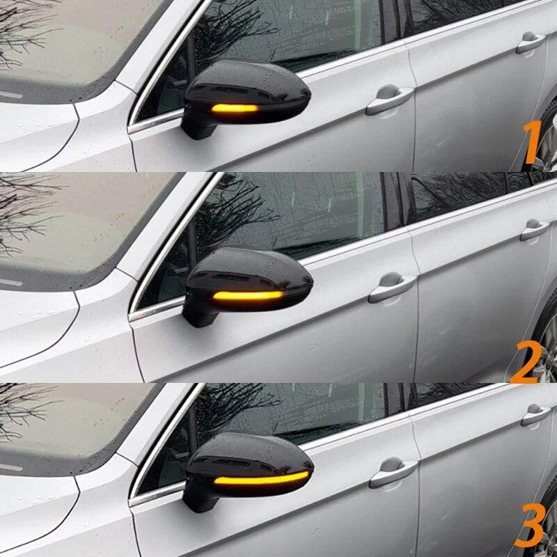 Для VW Passat B8 Arteon 2015 2016 2017 2018 2 шт. автомобильный динамический светодиодный указатель поворота, зеркало заднего вида, мигающий индикатор