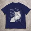 Unisexs Casual Math Cats Graphic TShirt Summer Short Sleeve Round Neck Top Cat Meme Design Fun Print Tee Y2k TShirt