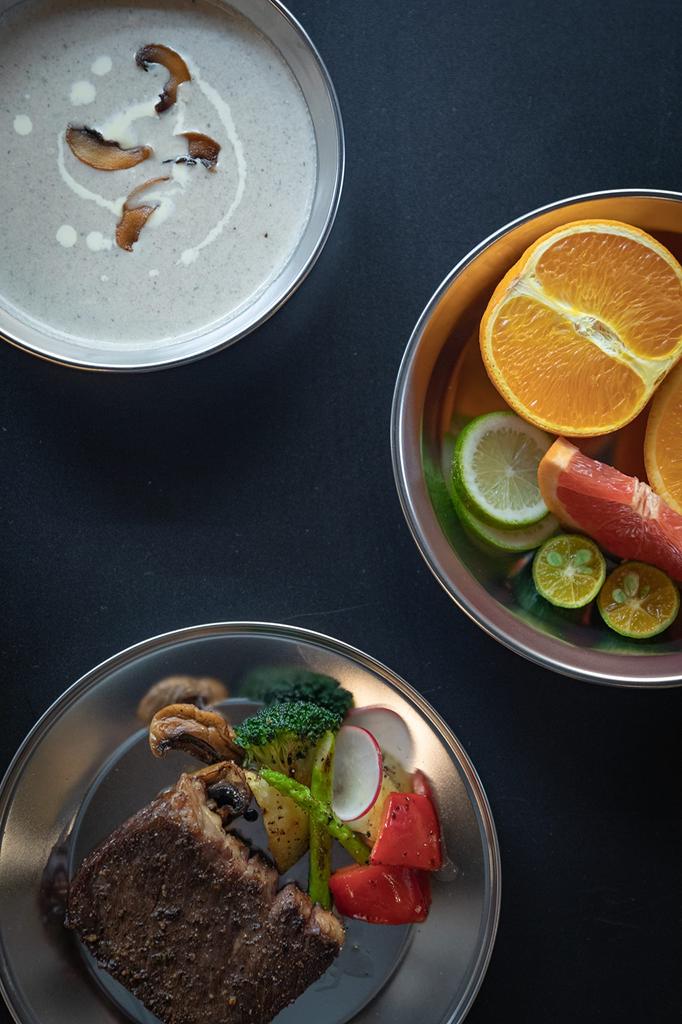 Посуда для кемпинга MOON, набор столовых приборов из нержавеющей стали, 4 предмета, в комплекте с холщовым чехлом S395-1S